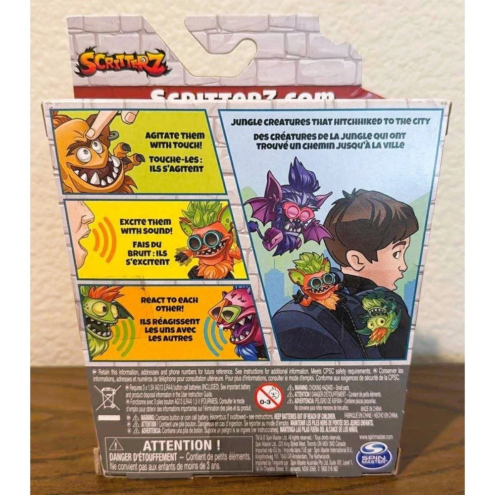Spin Master Scritterz Scabs Interactive Pet Creature Touch and Sound Reactive